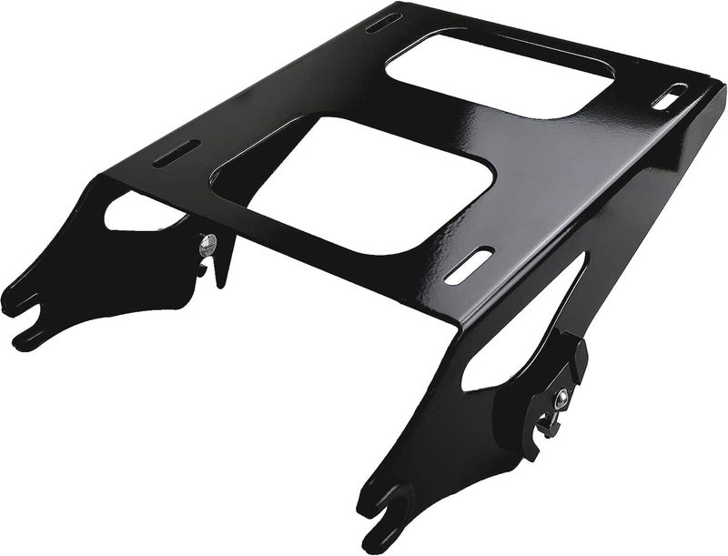 SWESGI SWESG Detachable Two-Up Tour Trunk Rack Mounting Luggage Rack Fit for Harley Davidson Touring, Tour Trunk Rack Compatible for Street Glide Road Glide Road King Electra Glide 2014-2024 (Black-2) - Image 1